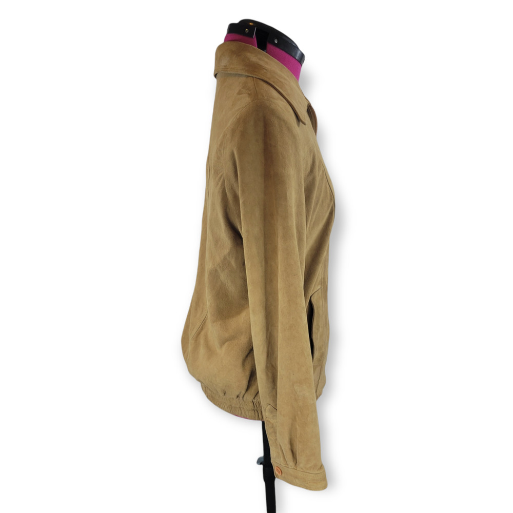 Vintage Genuine Suede Leather Zip Up Jacket Size Medium - Picture 6 of 6